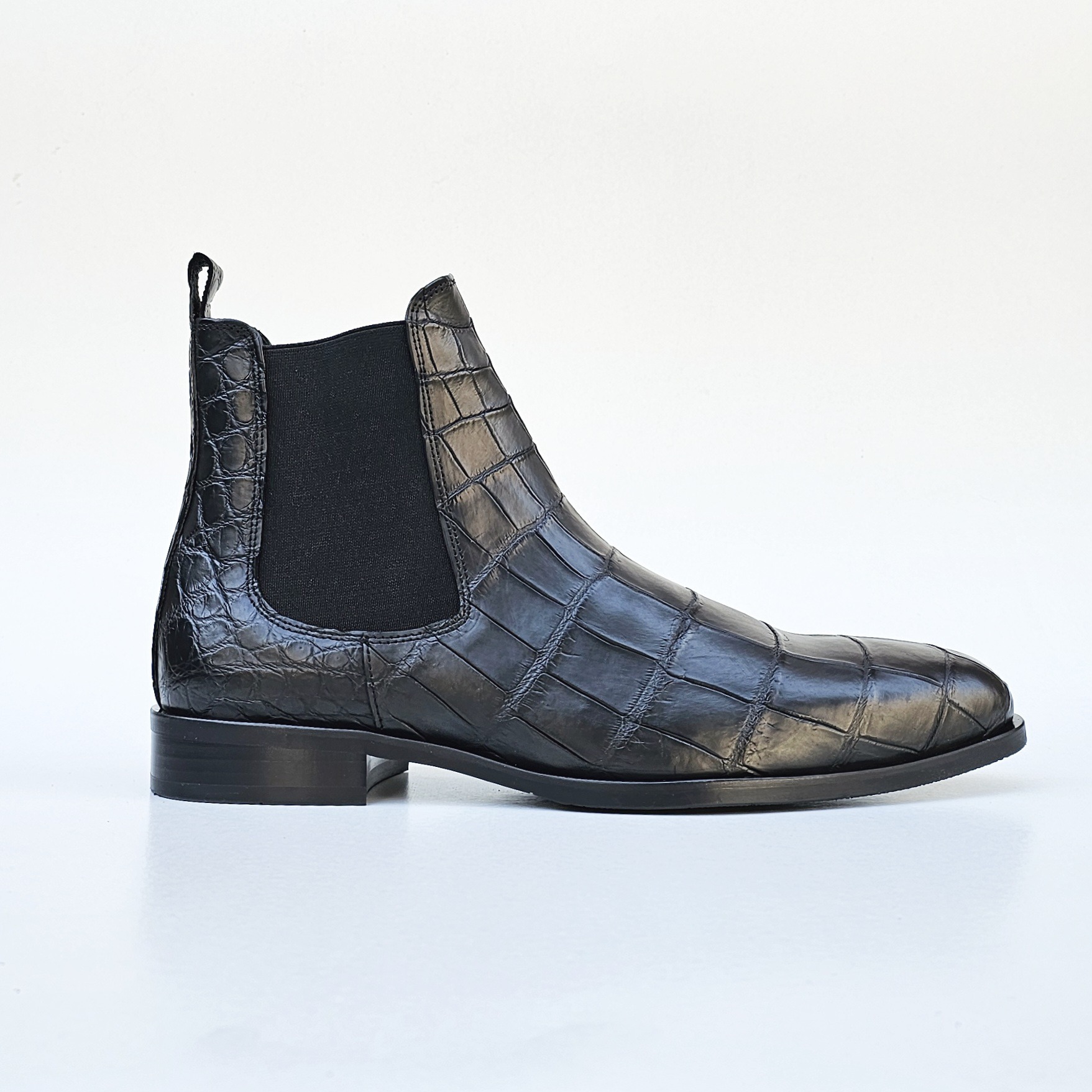 Мужские ботинки Челси из кожи крокодила ручной работы