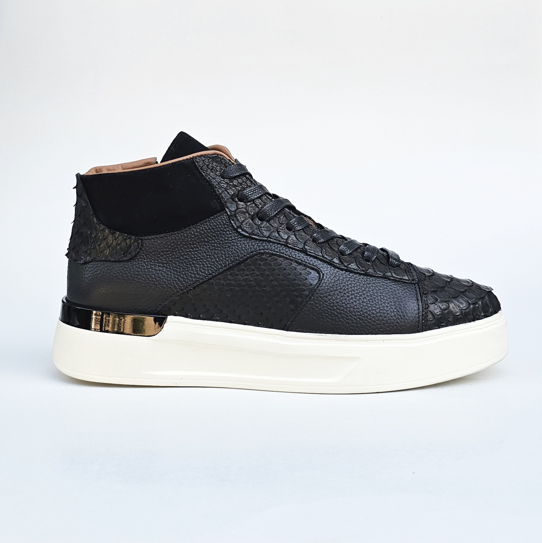 Кеды высокие мужские из кожи питона Кеды высокие мужские из кожи питона